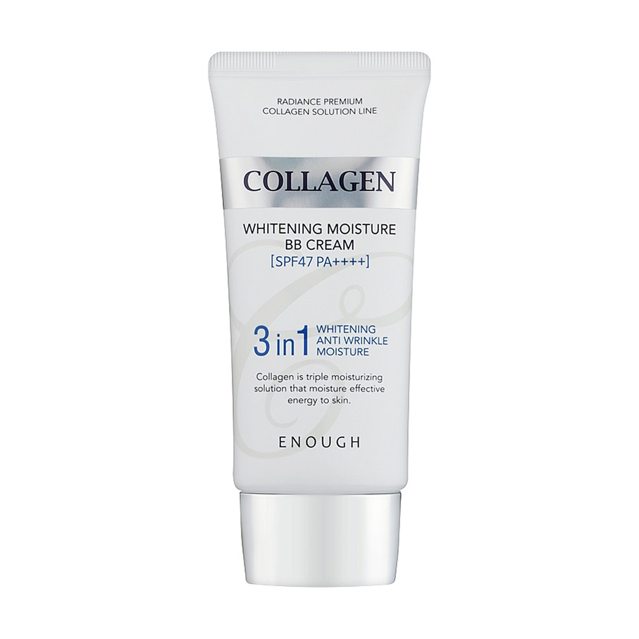 BB-крем для обличчя Enough Collagen 3 In 1 Whitening Moisture BB Cream SPF 47 PA++++ з морським колагеном, 50 г